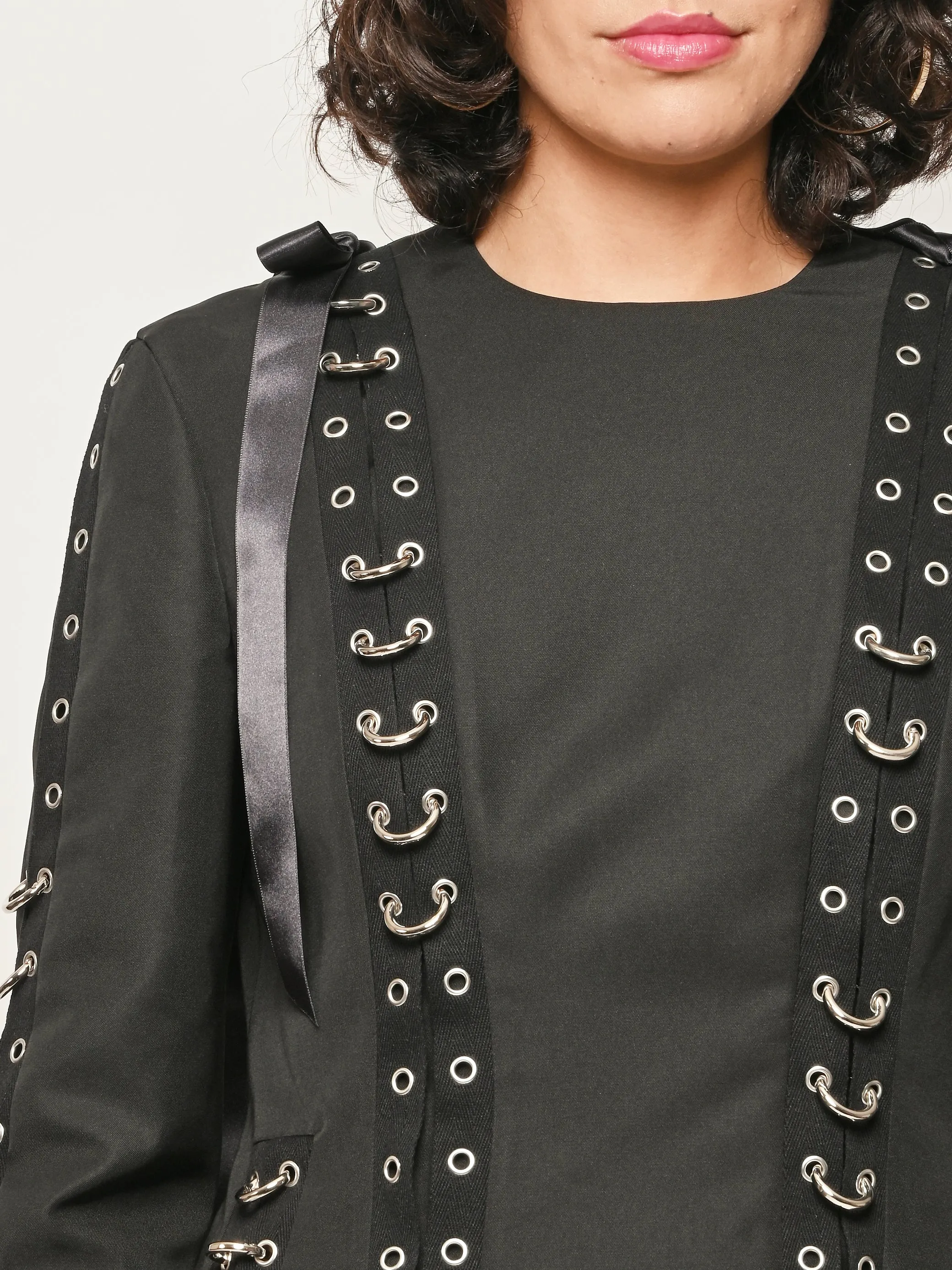 Black Grommet Ring Sculpt Top sold by Frances May Houseline product image thumbnail 3