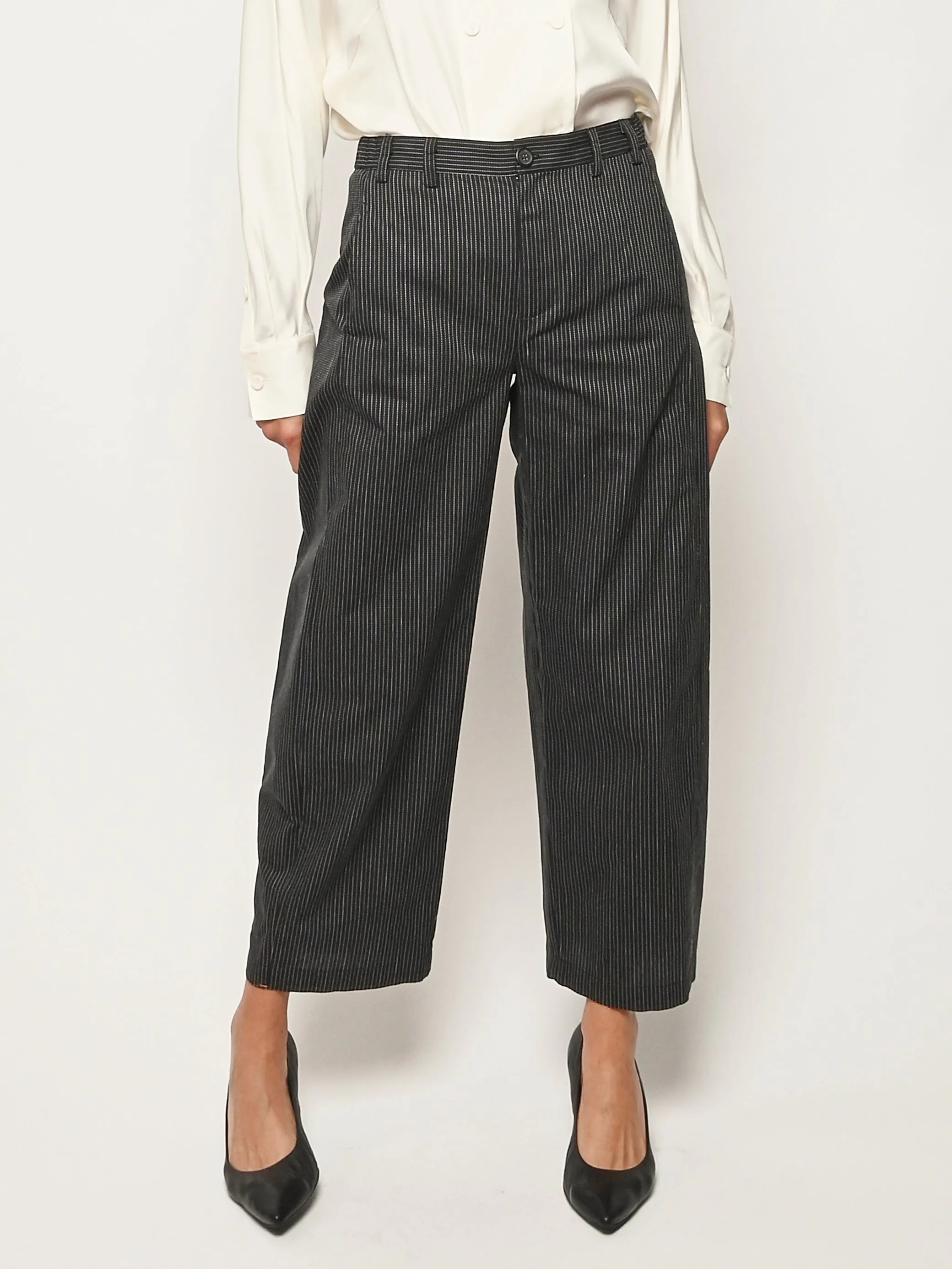 Black Multi Pinstripe Justin Pant sold by Frances May Houseline product image thumbnail 2