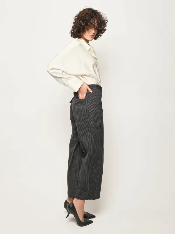 Black Multi Pinstripe Justin Pant made by No. 6