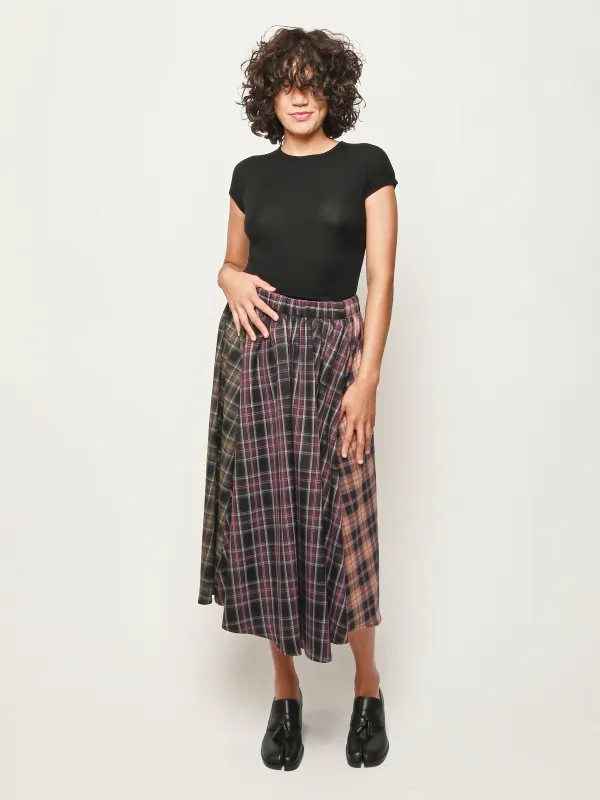 Plaid Combo Lee Skirt made by No. 6