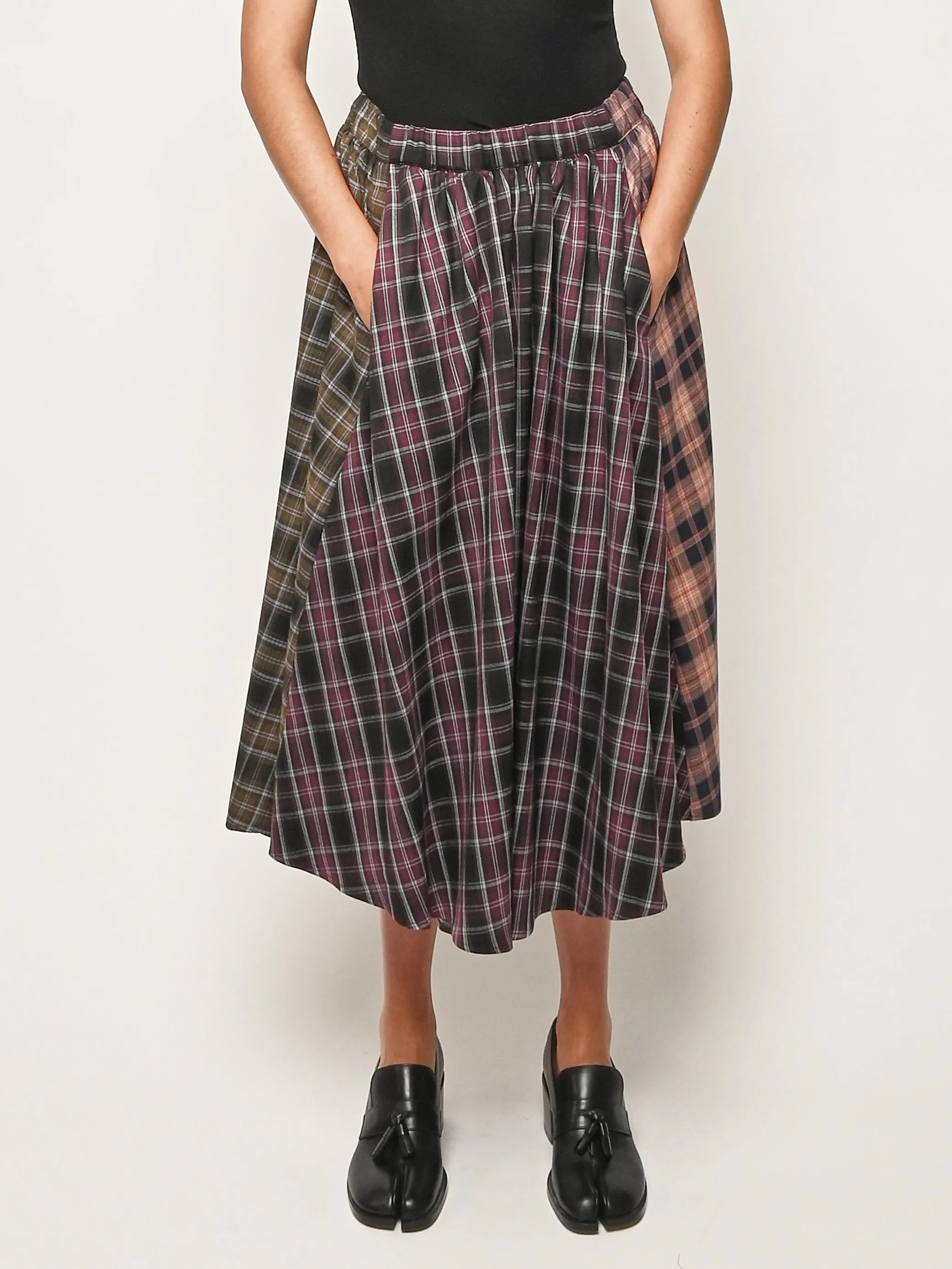 Plaid Combo Lee Skirt sold by Frances May Houseline product image thumbnail 2