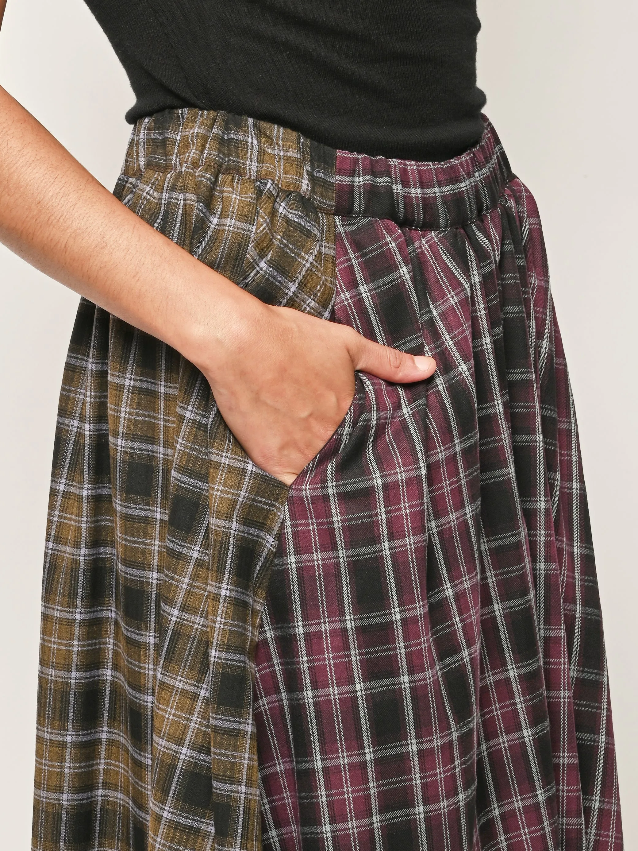 Plaid Combo Lee Skirt sold by Frances May Houseline product image thumbnail 3