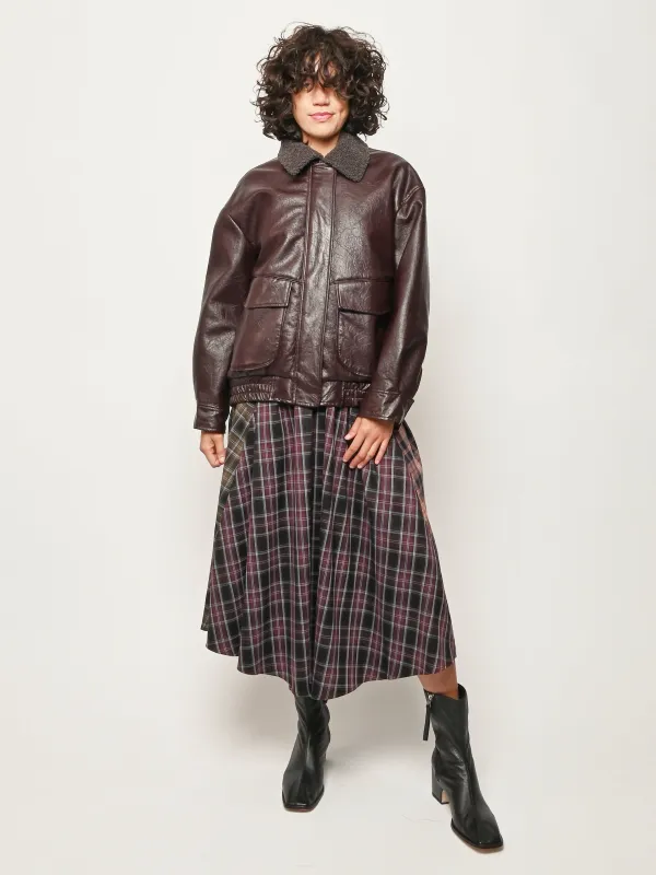Bordeaux Sherpa Connor Jacket made by No. 6