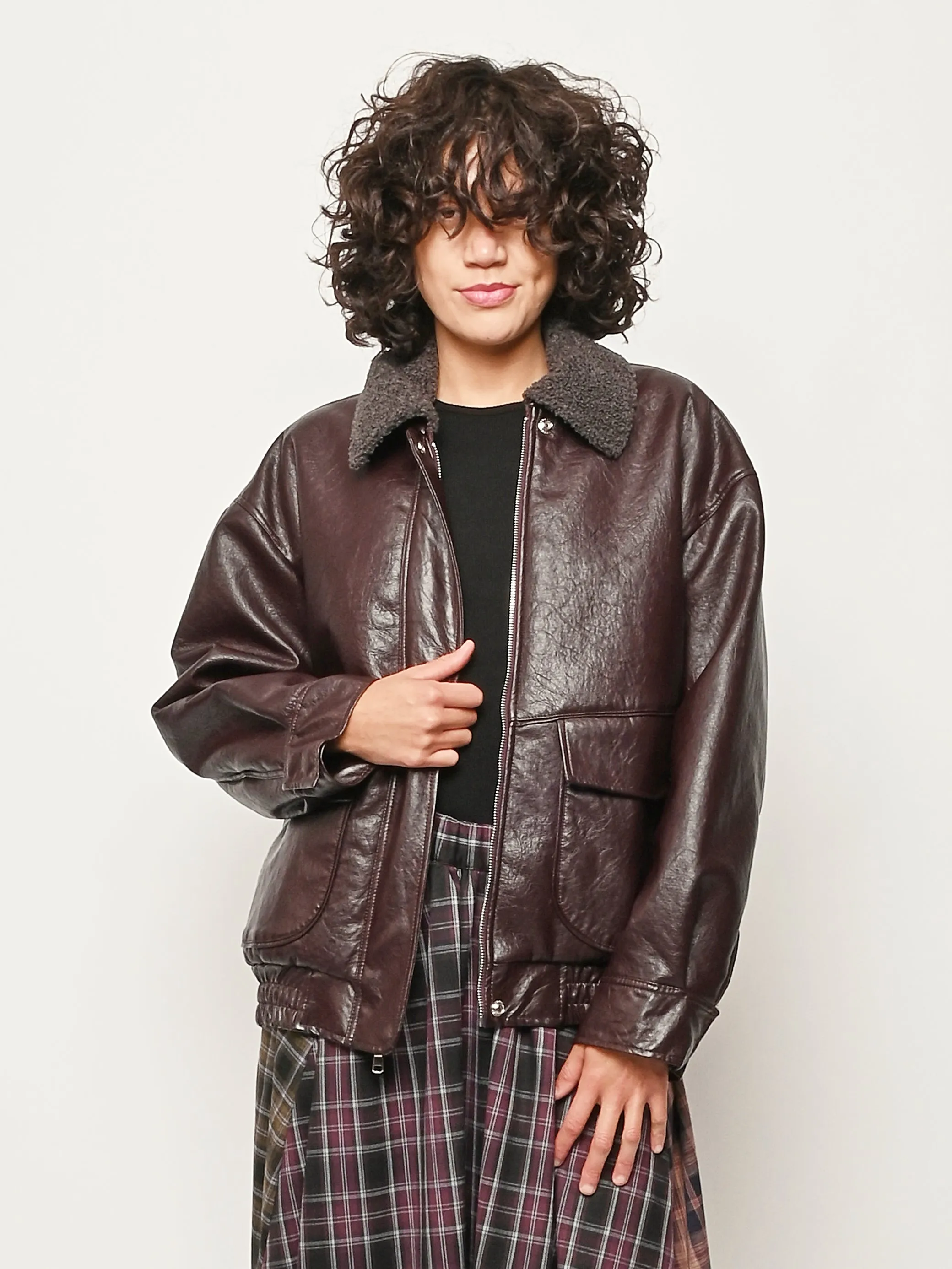Bordeaux Sherpa Connor Jacket sold by Frances May Houseline product image thumbnail 2