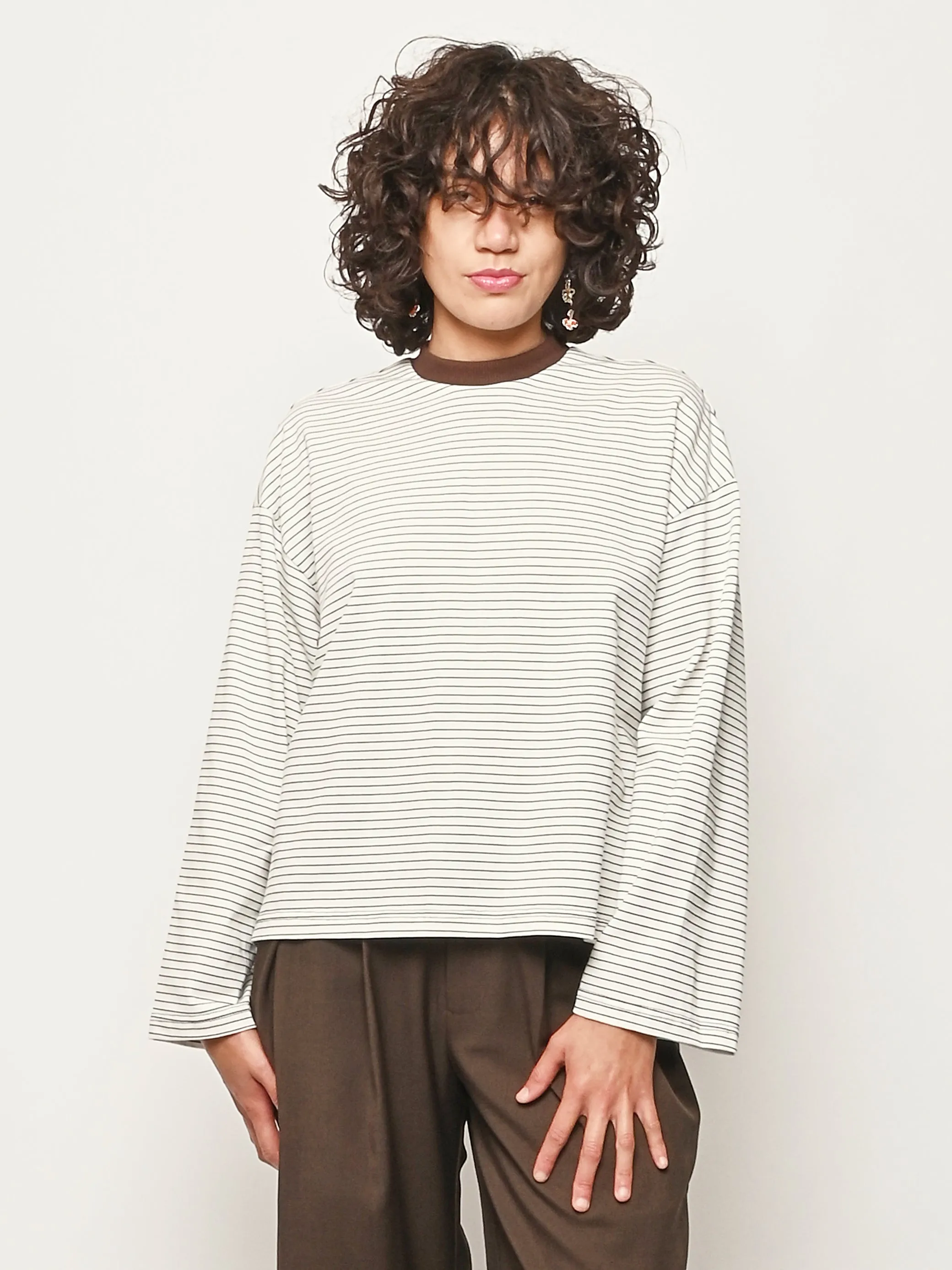 White Stripe Nora Top sold by Frances May Houseline product image thumbnail 2