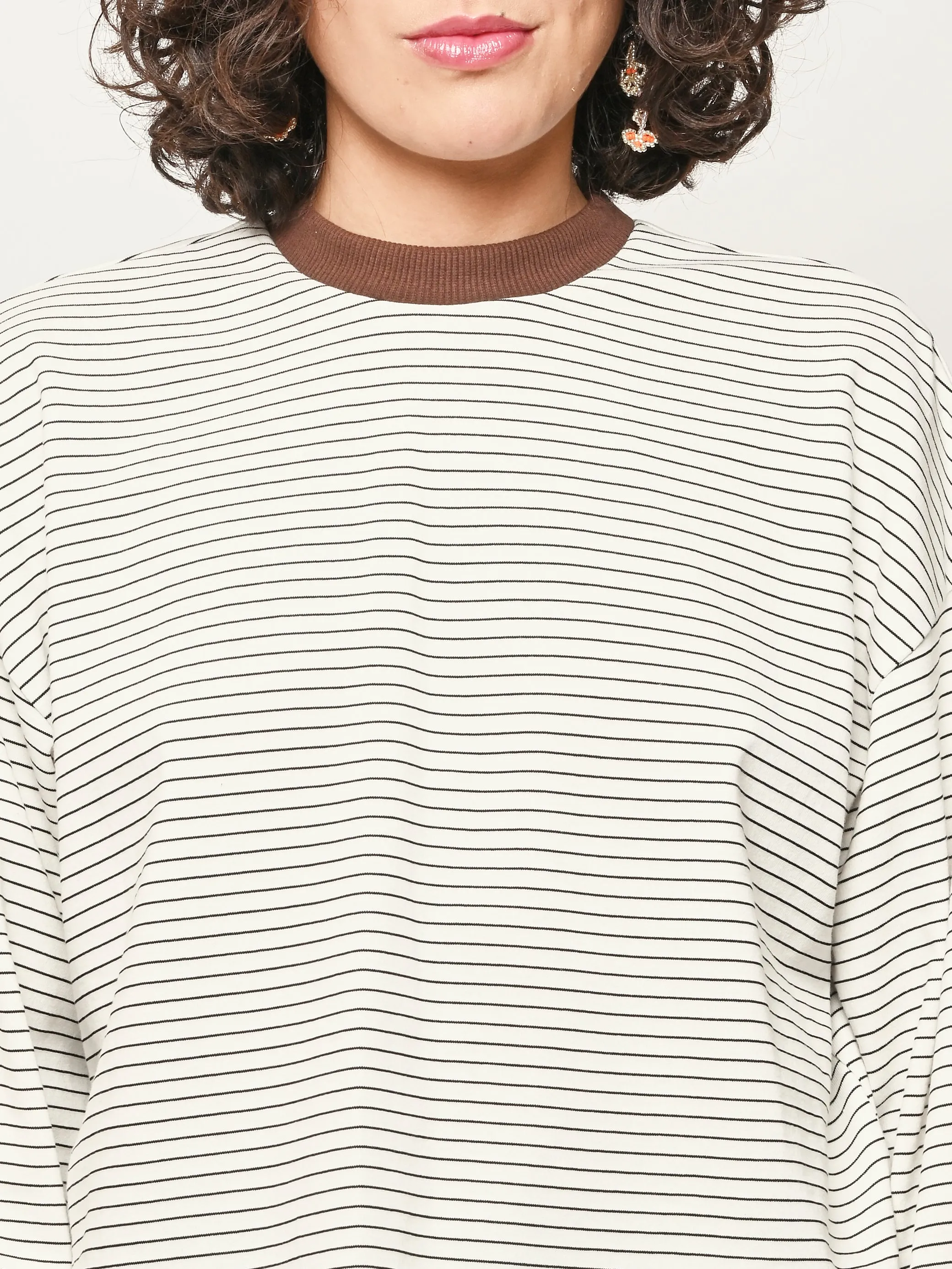 White Stripe Nora Top sold by Frances May Houseline product image thumbnail 3