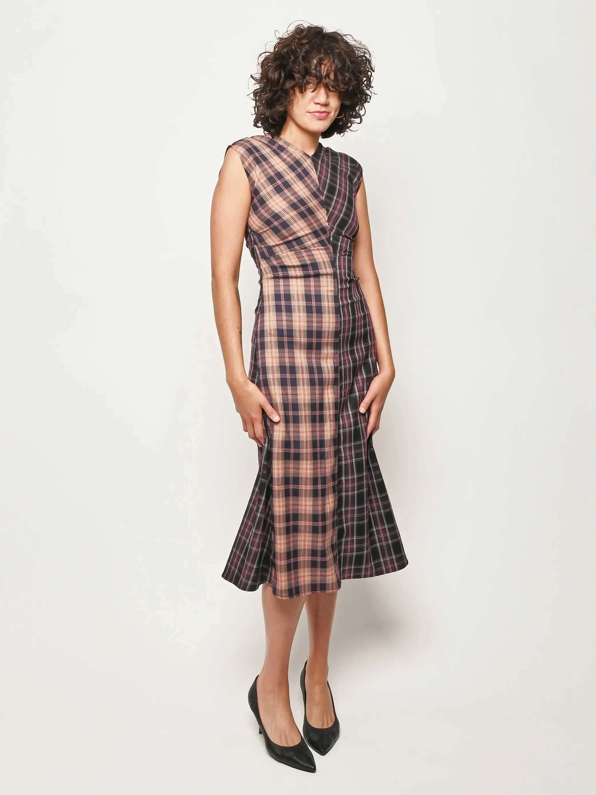 Plum/Pink Plaid Rochelle Dress sold by Frances May Houseline product image thumbnail 2