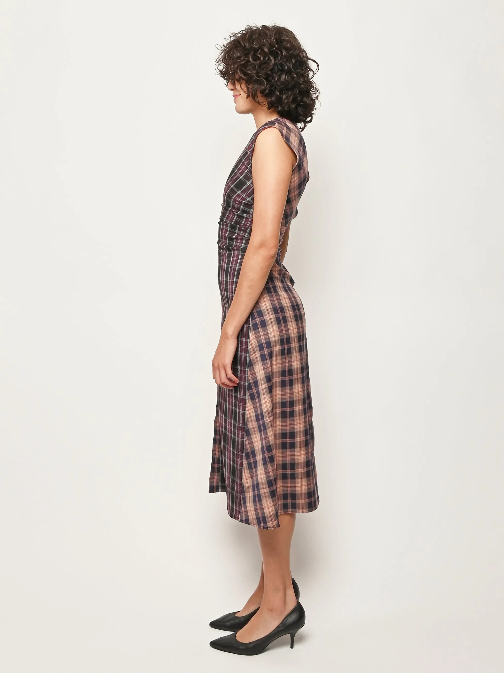 Plum/Pink Plaid Rochelle Dress sold by Frances May Houseline product image thumbnail 5