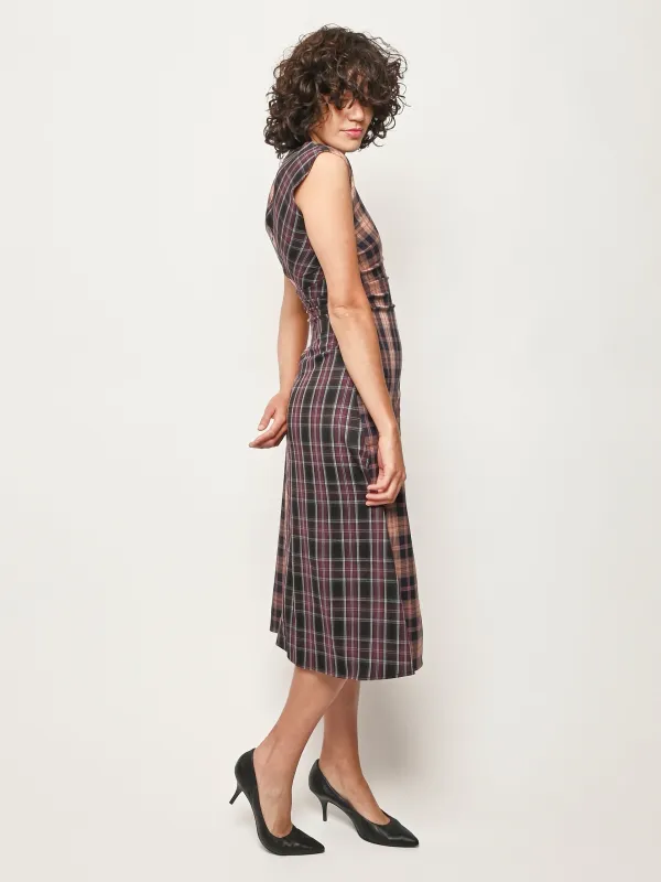 Plum/Pink Plaid Rochelle Dress made by No. 6