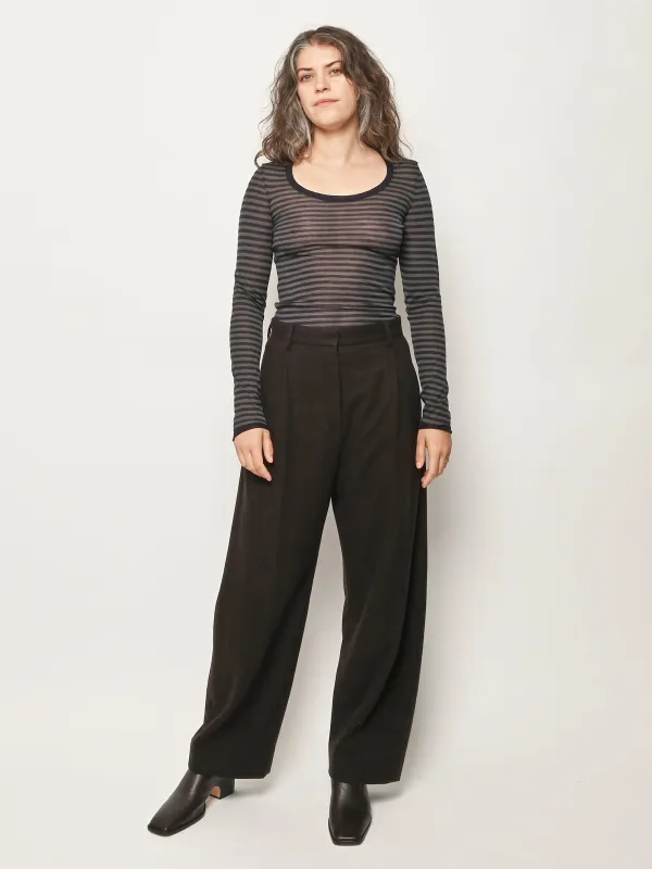 Dark Brown Cacao Trousers made by Sayaka Davis