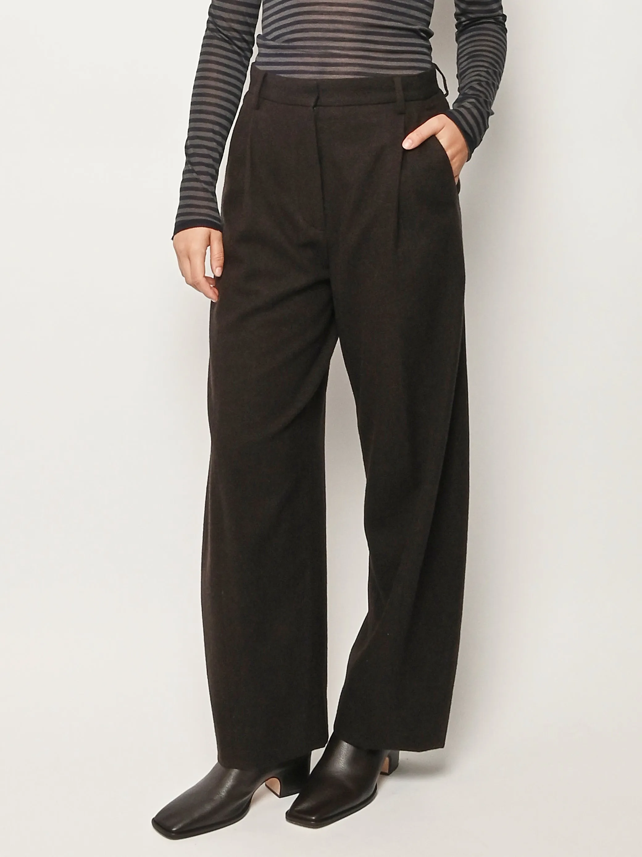 Dark Brown Cacao Trousers sold by Frances May Houseline product image thumbnail 2