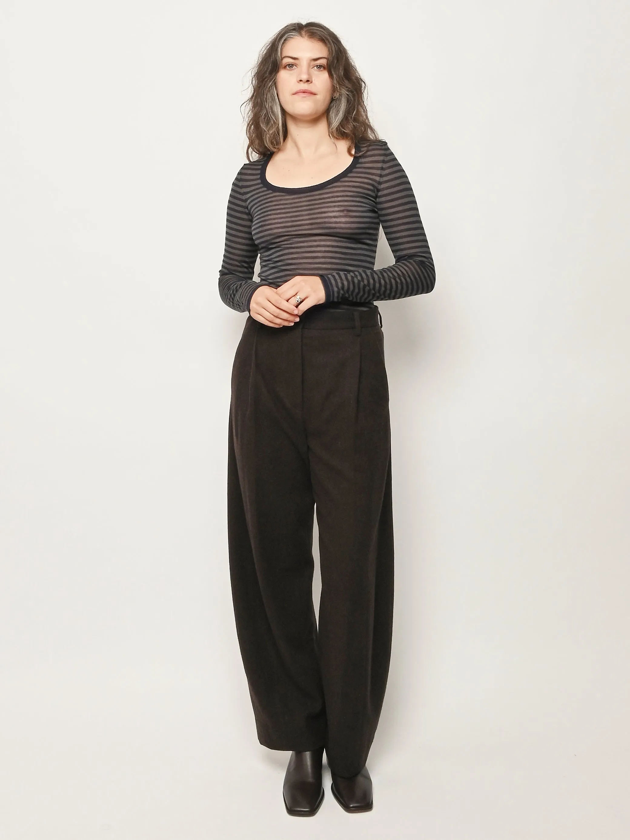 Navy Garul Knit Top sold by Frances May Houseline