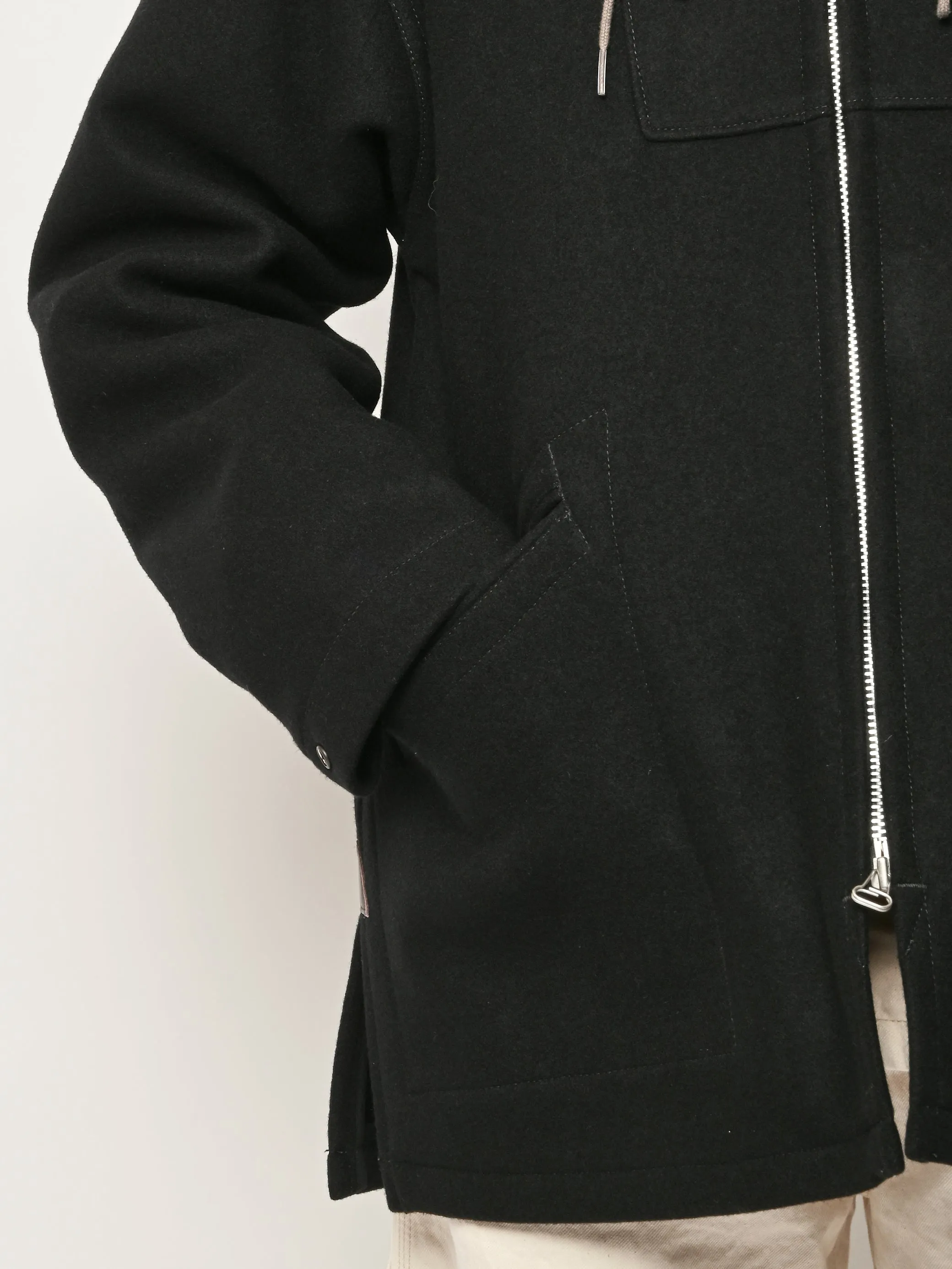 Black Wool Cadet Parka sold by Frances May Houseline product image thumbnail 5