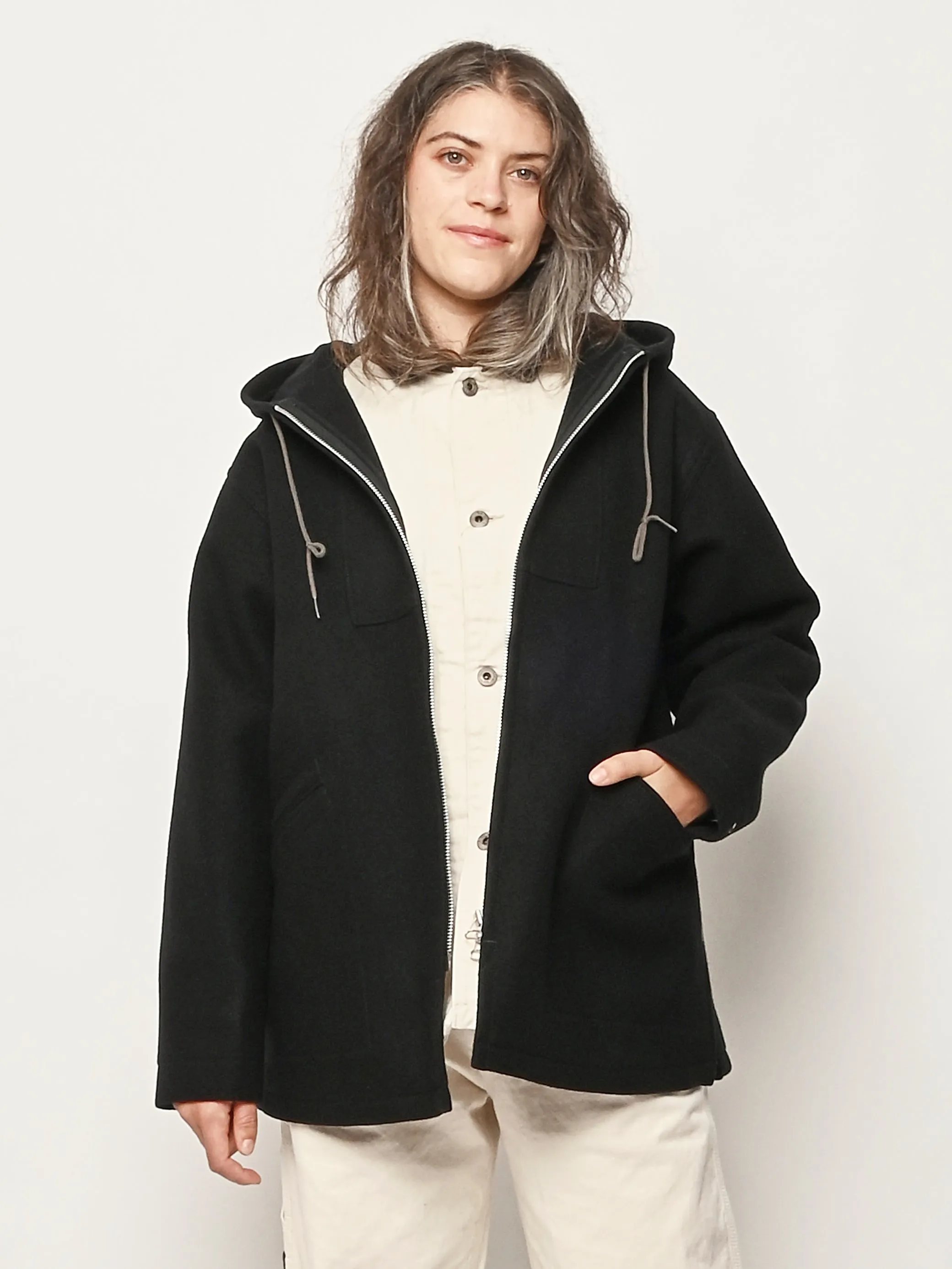 Black Wool Cadet Parka sold by Frances May Houseline product image thumbnail 2