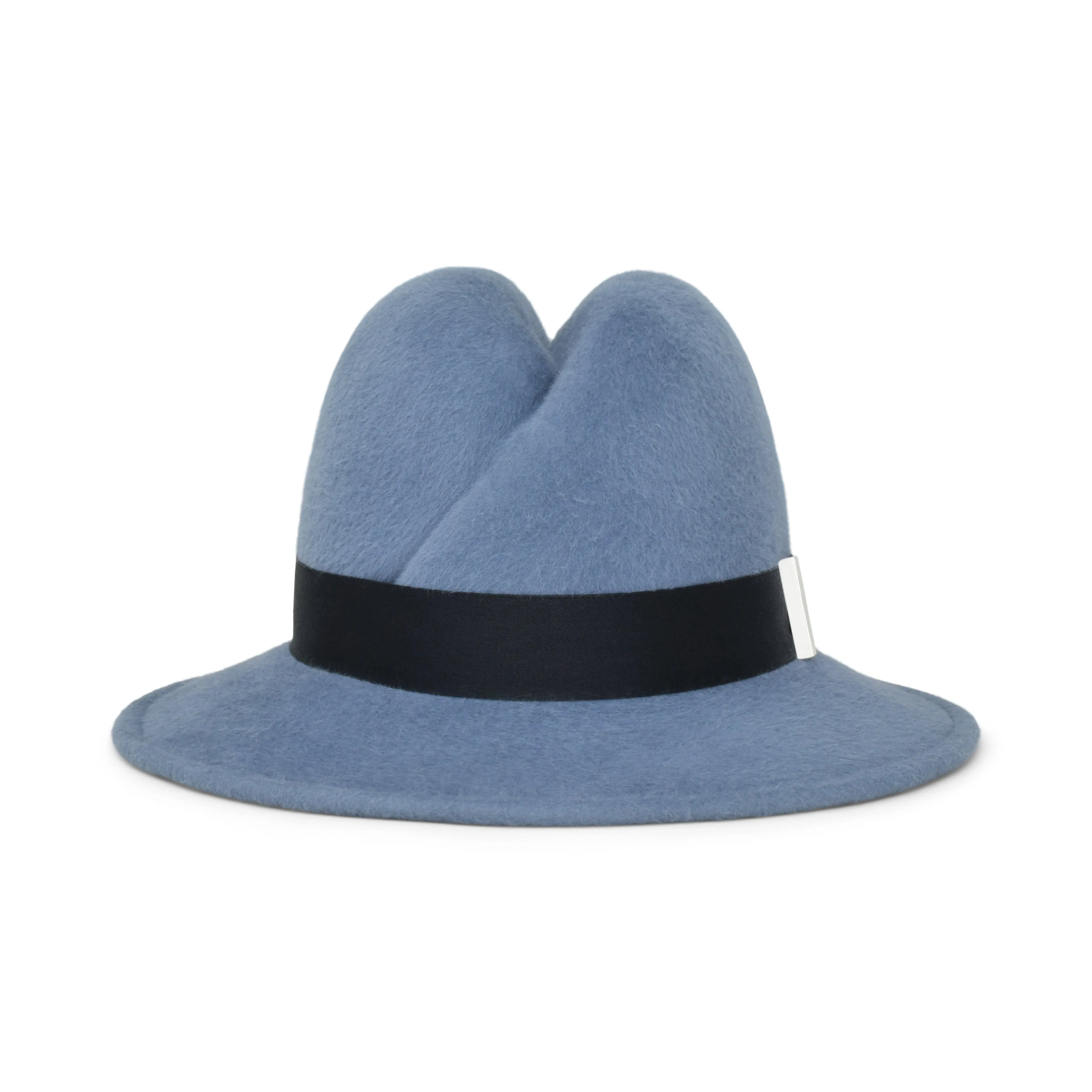 Nell Fedora | Denim and Black sold by Gigi Burris