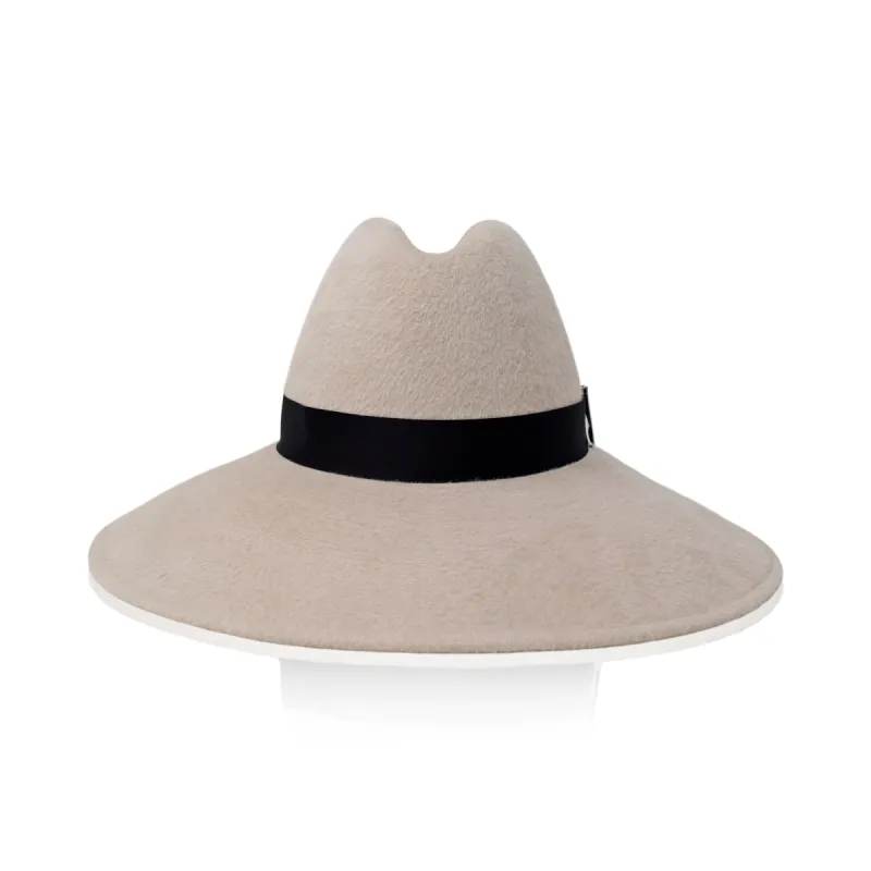 Requiem Fedora | Alabaster and Black sold by Gigi Burris