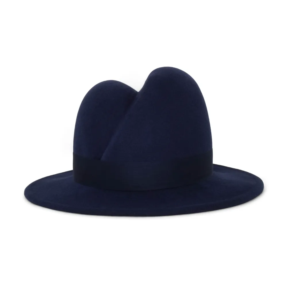 Nell Fedora | Navy Cashmere sold by Gigi Burris product image thumbnail 3