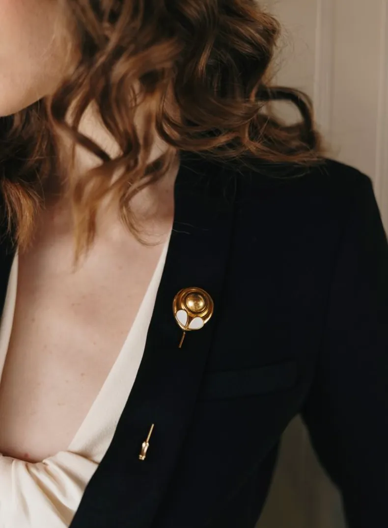 Frances Enamel Pin | Gold sold by Gigi Burris product image thumbnail 2