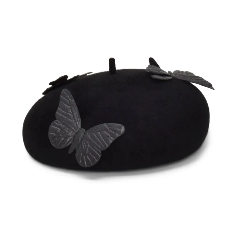 Finn Butterfly Beret | Black made by Gigi Burris