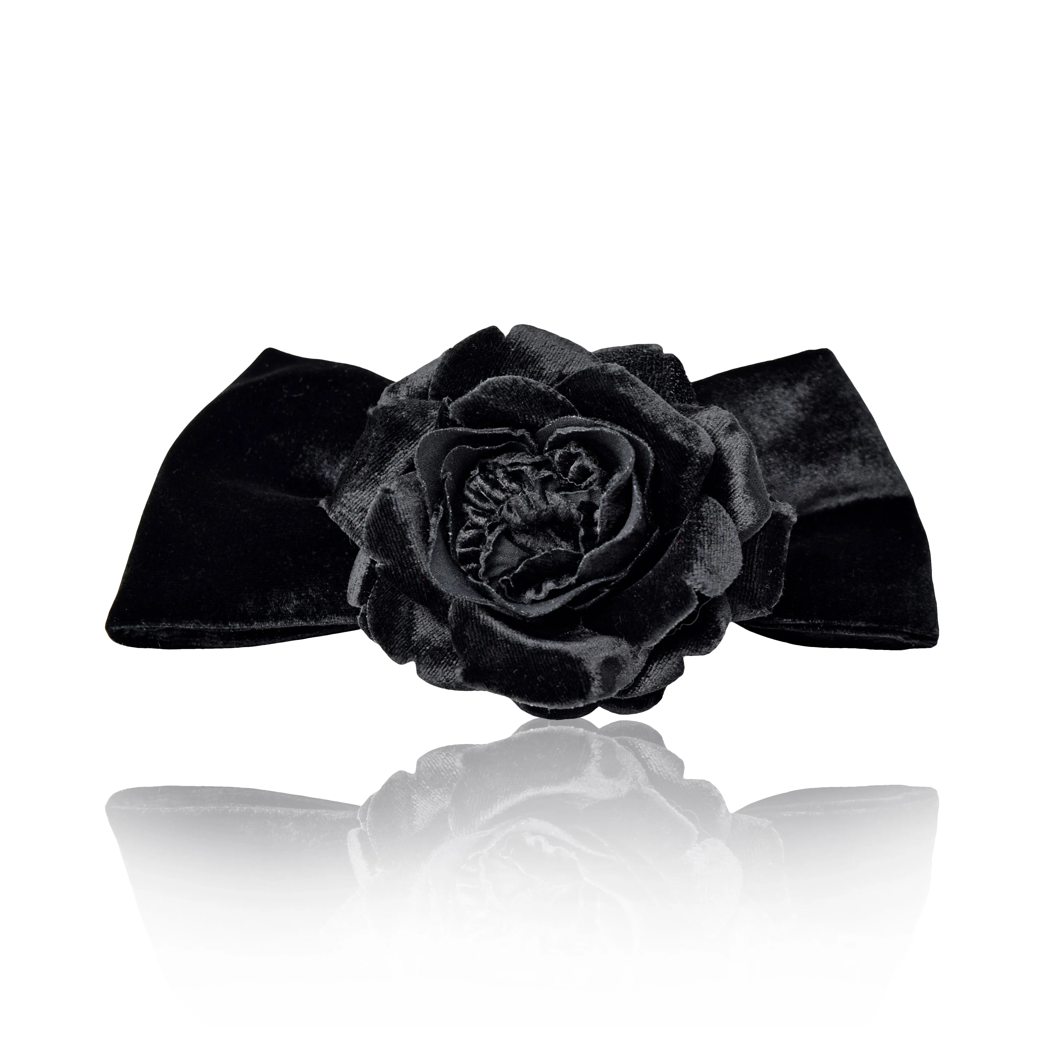 Rosalyn Velvet Bow | Black sold by Gigi Burris