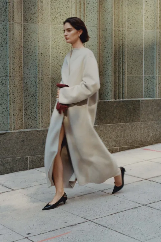 Mathé Belted Double-Faced Coat sold by Rue Sophie