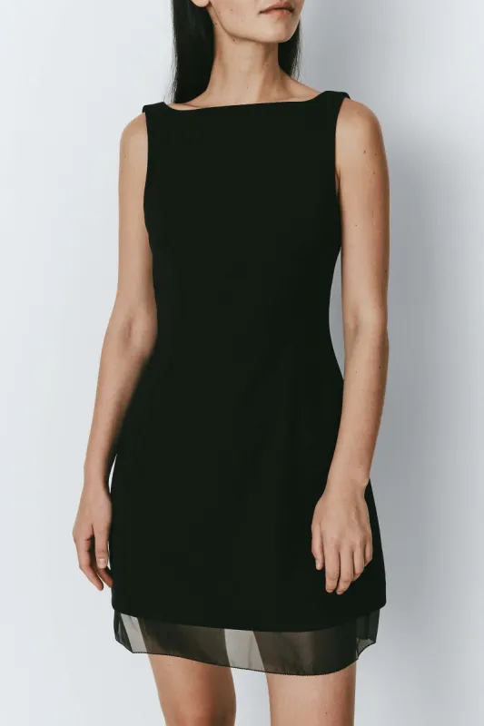 Yvette Boatneck Mini Dress sold by Rue Sophie