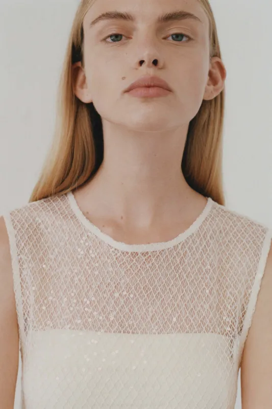 Acelet Mini Sequin Mesh Dress sold by Rue Sophie