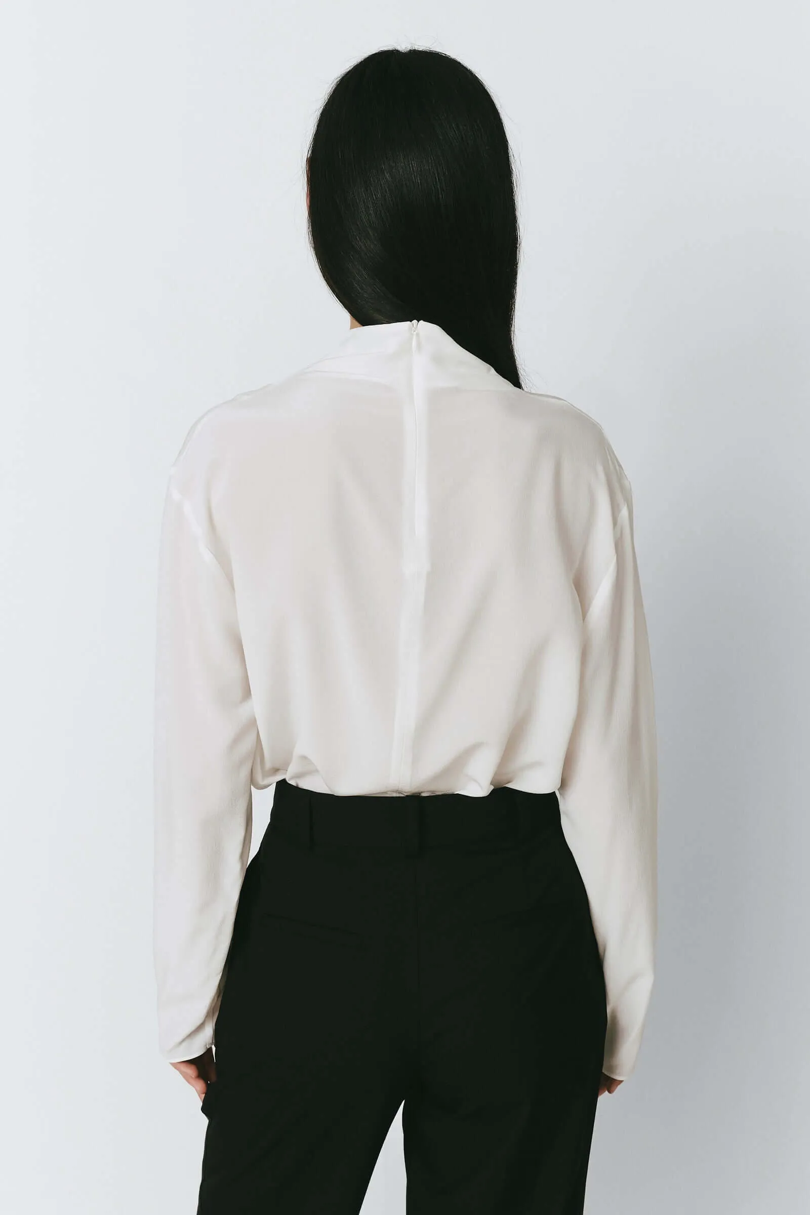 Allard Mock Neck Silk Top sold by Rue Sophie product image thumbnail 3