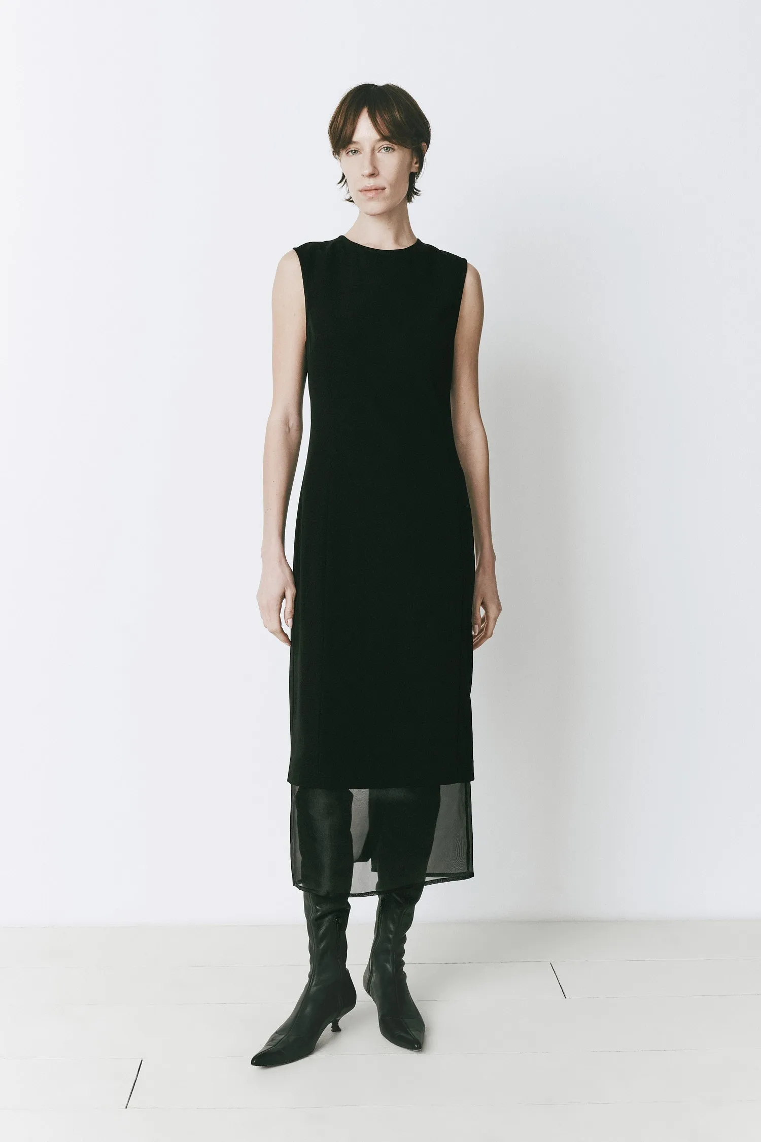 Marceau Organza Hem Midi Dress sold by Rue Sophie