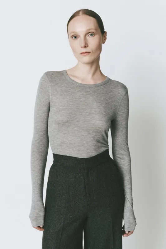 Clef Long Sleeve Crewneck Top sold by Rue Sophie