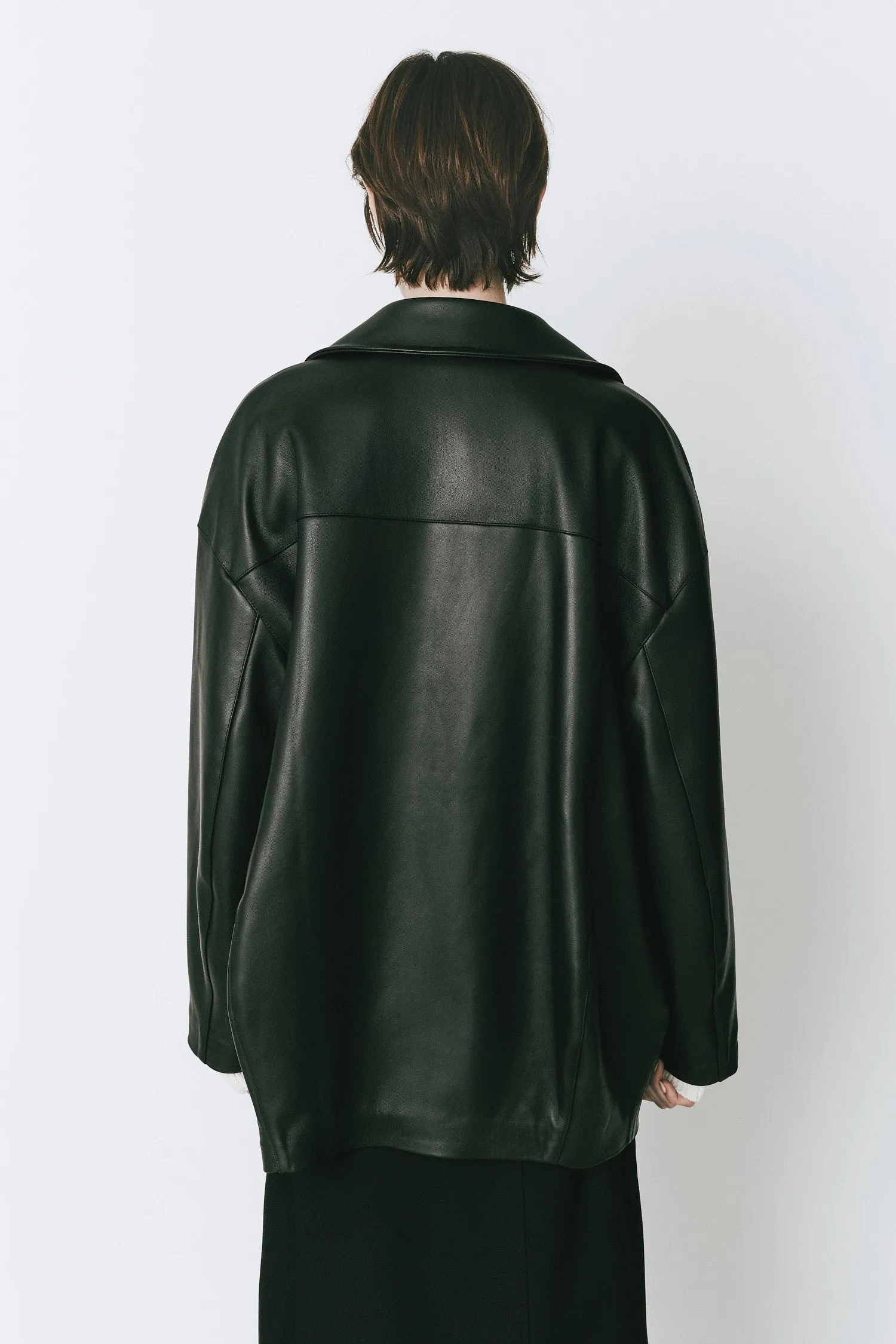 Jacques Zip Front Leather Jacket sold by Rue Sophie product image thumbnail 5