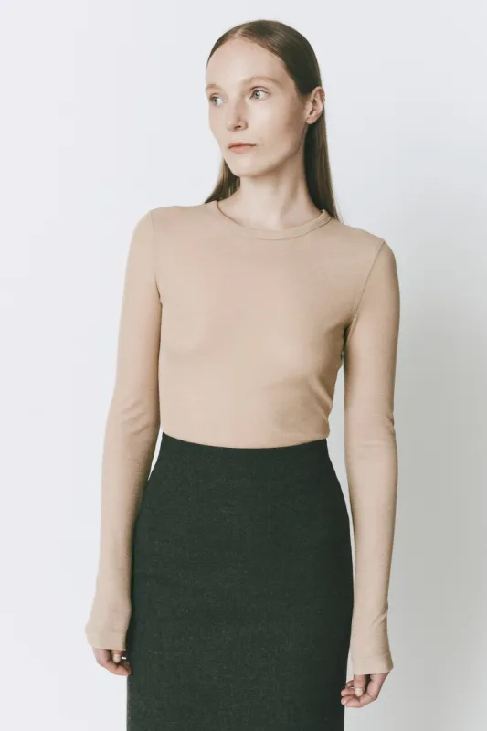 Clef Long Sleeve Crewneck Top sold by Rue Sophie