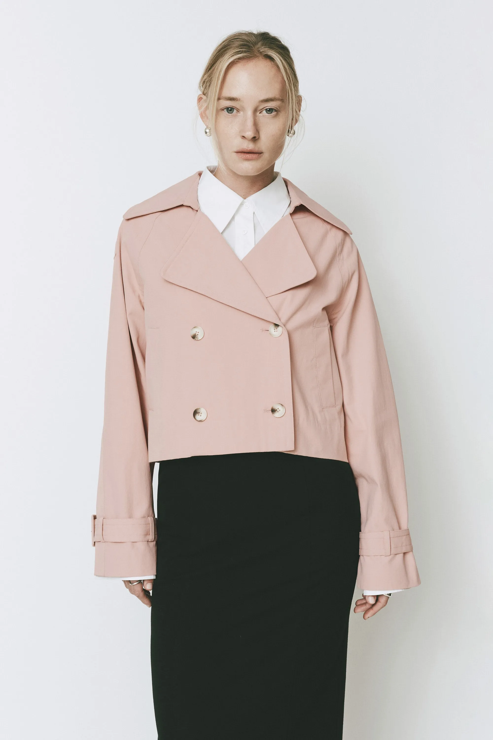 Honoré Cropped Trench Coat sold by Rue Sophie