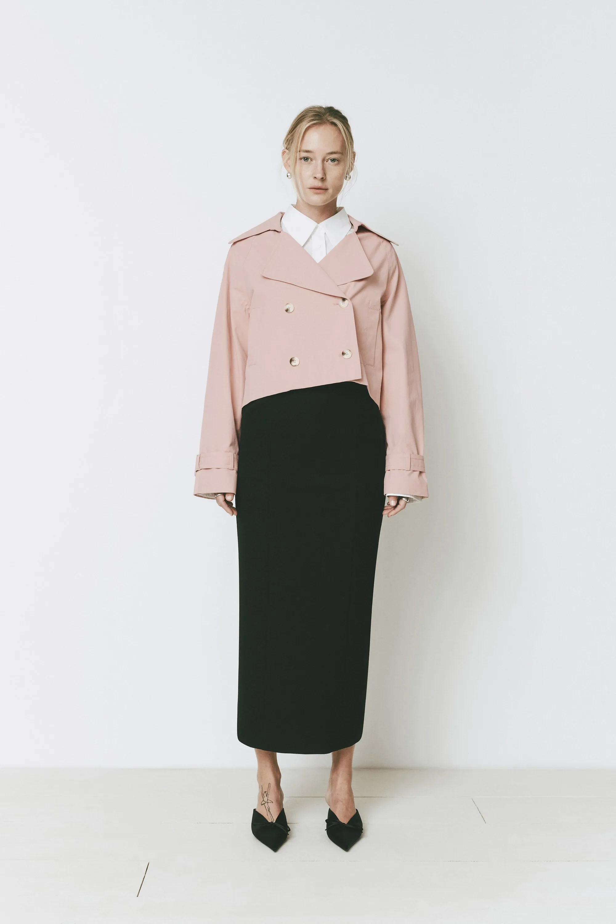Honoré Cropped Trench Coat sold by Rue Sophie product image thumbnail 2