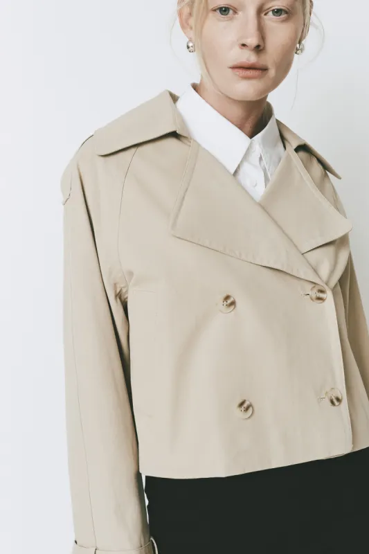 Honoré Cropped Trench Coat sold by Rue Sophie