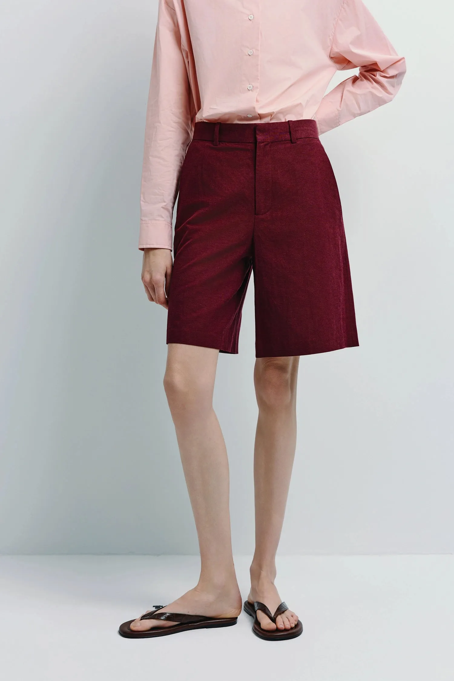 Lonan Linen Bermuda Shorts sold by Rue Sophie