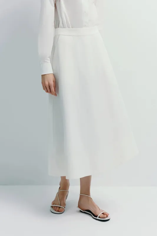 Clive Asymmetric Midi Skirt sold by Rue Sophie
