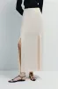 Marcy Slit Front Midi Skirt sold by Rue Sophie