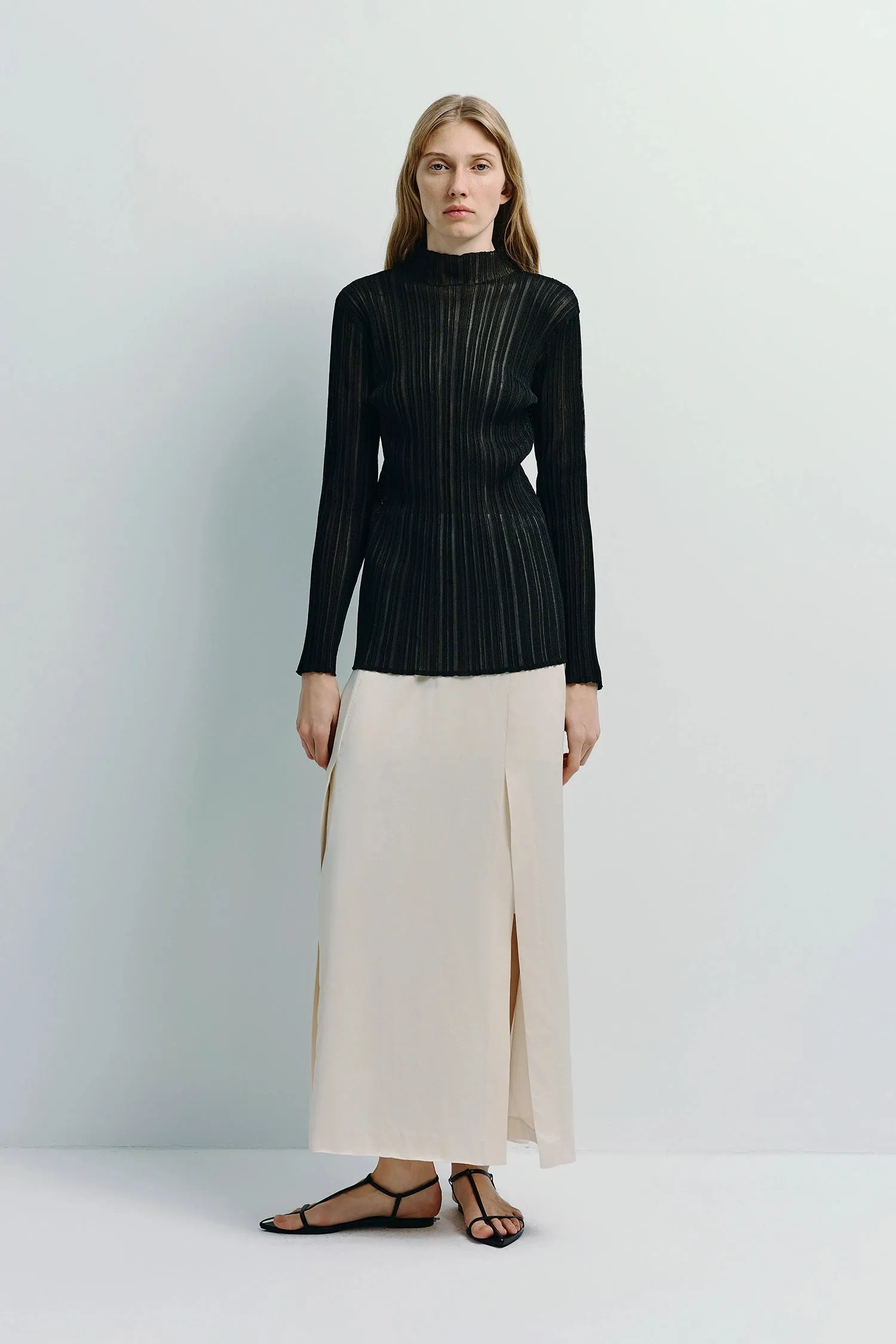 Marcy Slit Front Midi Skirt sold by Rue Sophie product image thumbnail 2