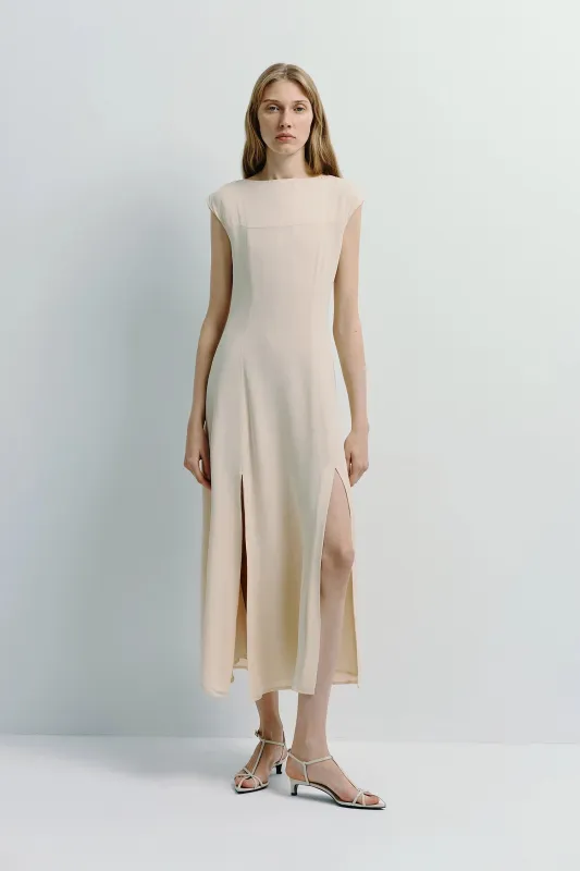 Geordie Slit Front Dress sold by Rue Sophie