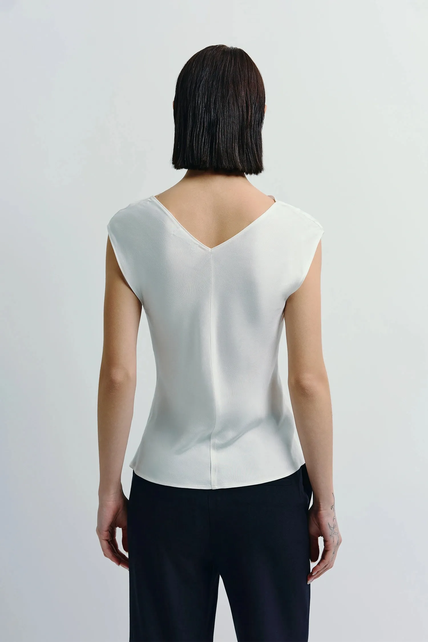Vernetta Drape Neck Top sold by Rue Sophie product image thumbnail 4