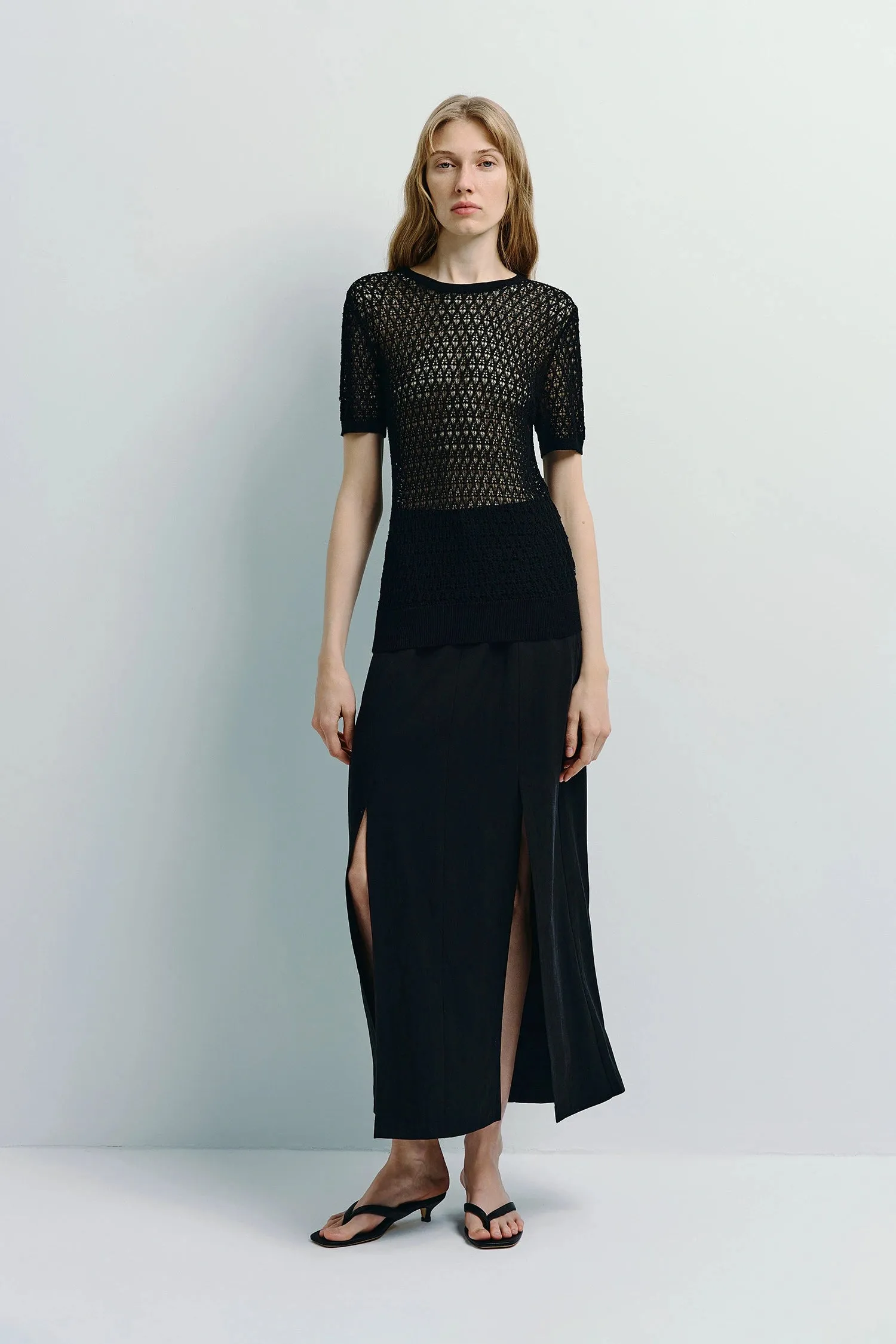 Mavis Slit Front Midi Skirt sold by Rue Sophie product image thumbnail 5
