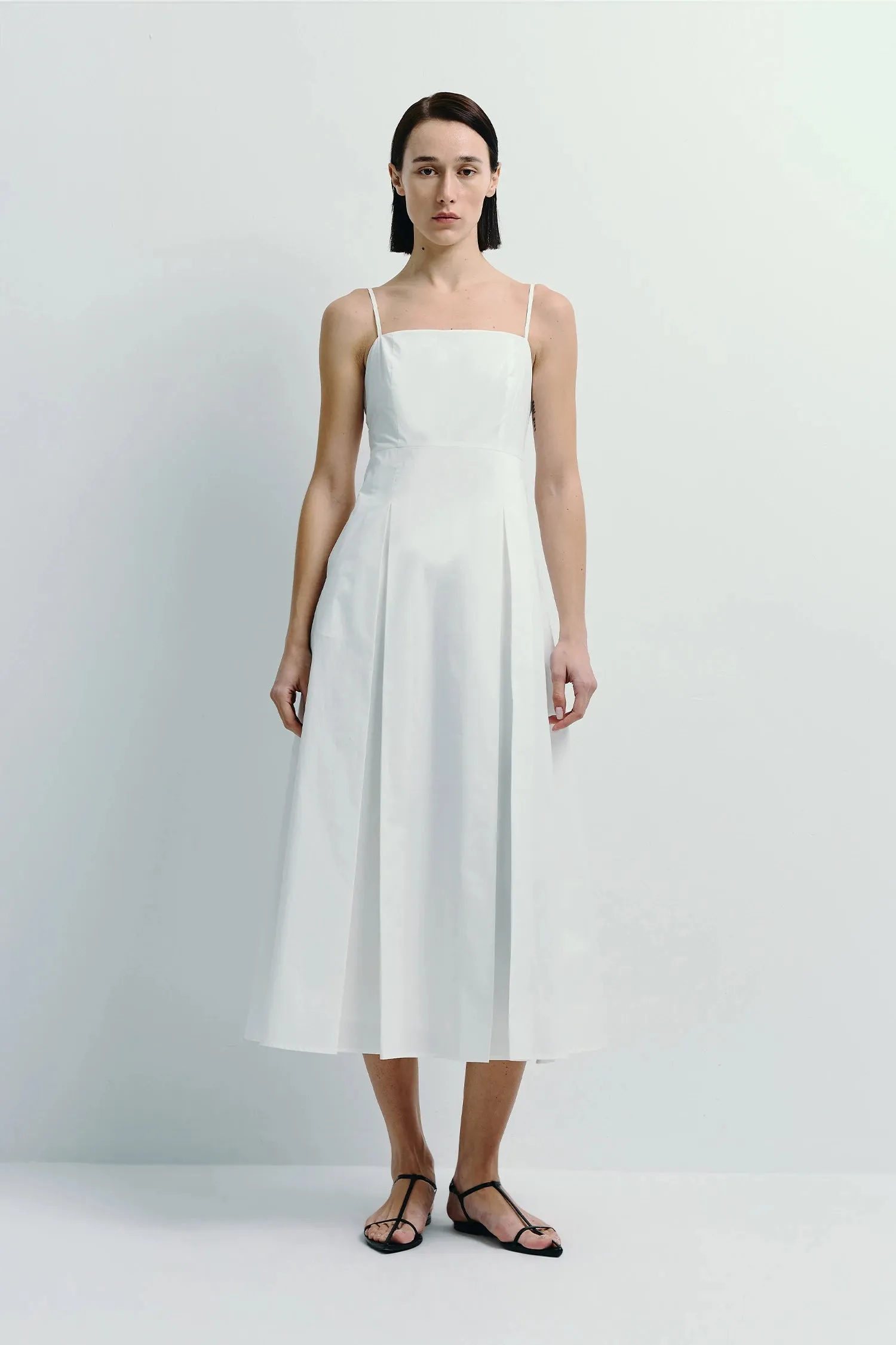 Nantes Pleat Front Cami Dress sold by Rue Sophie