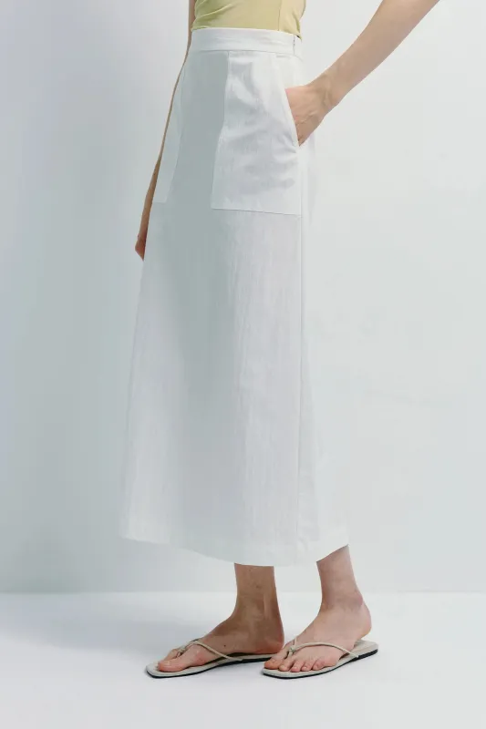 Savoie Crinkled Poplin Skirt sold by Rue Sophie