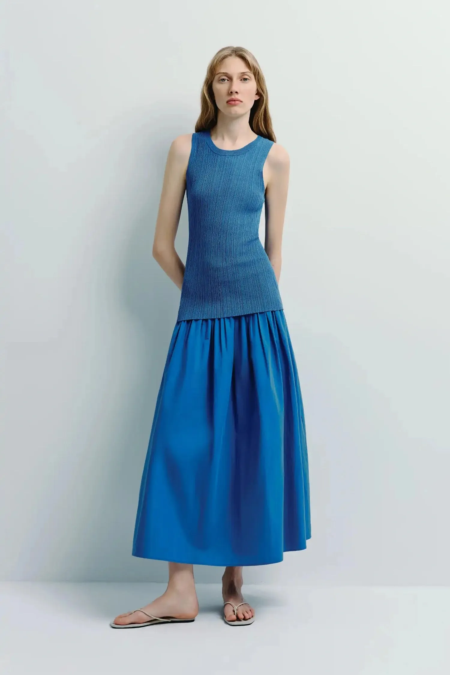 Glace Poplin Midi Skirt sold by Rue Sophie product image thumbnail 2