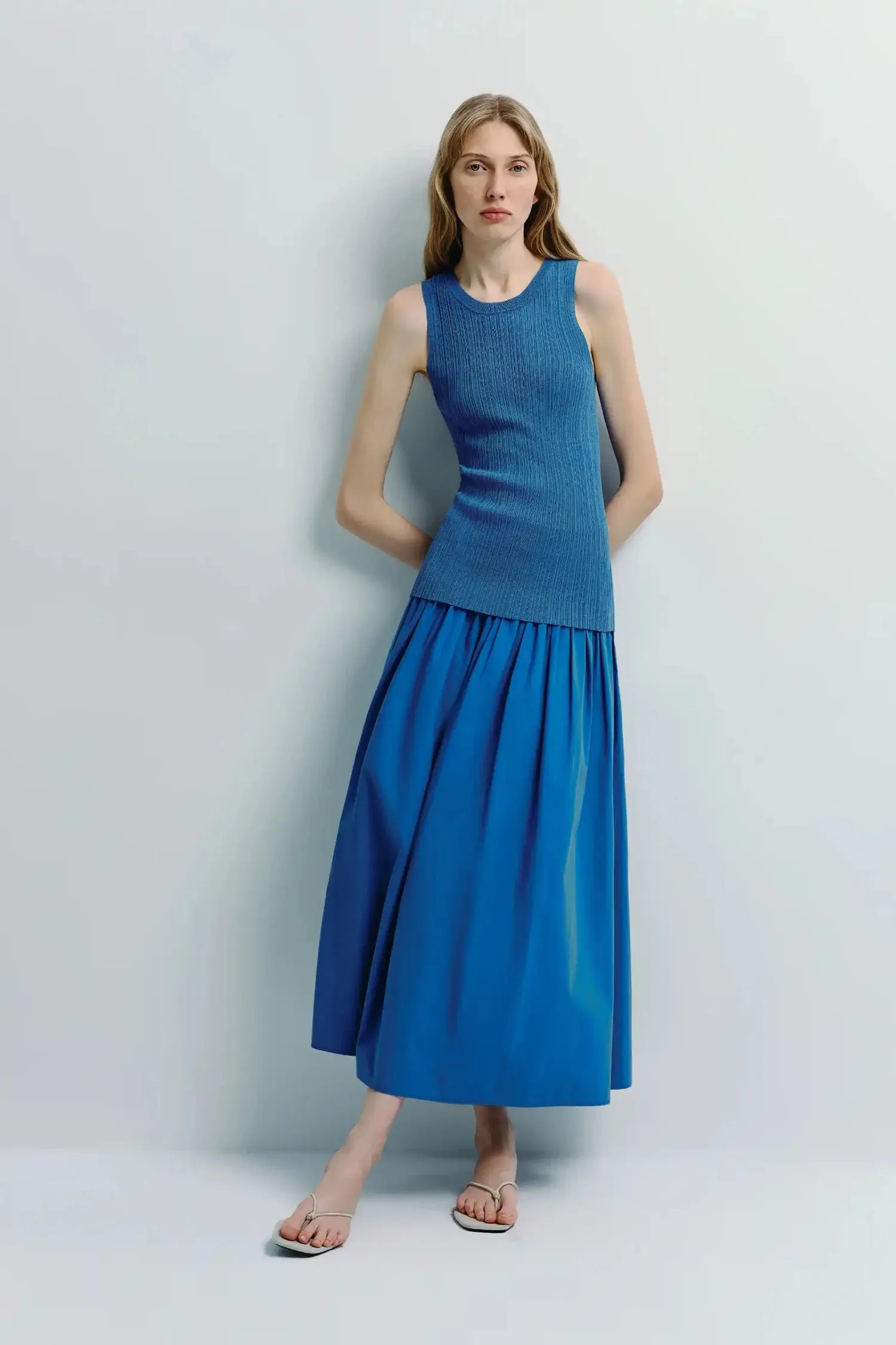 Glace Poplin Midi Skirt sold by Rue Sophie product image thumbnail 3