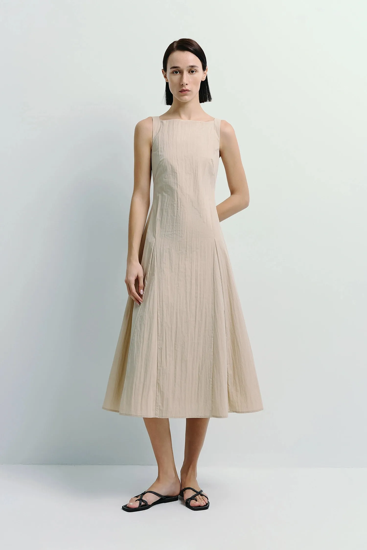 Carré High Square Neck Midi Dress sold by Rue Sophie
