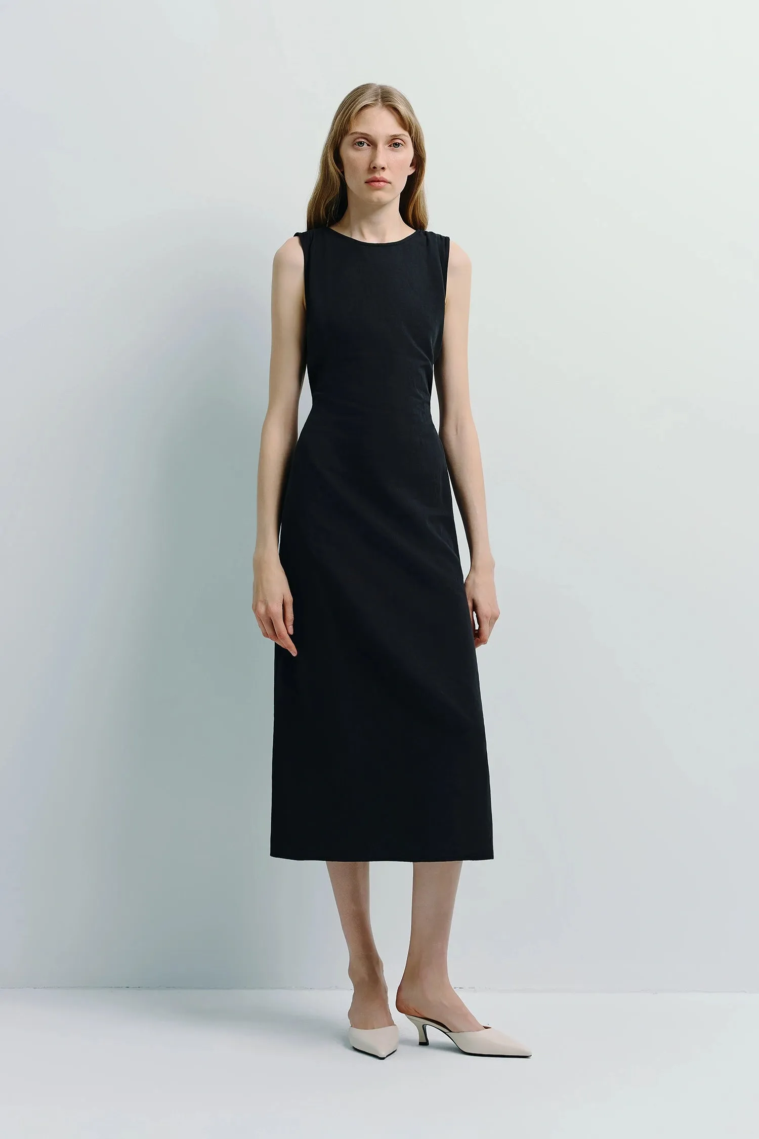 Antoine Tie Waist Midi Dress sold by Rue Sophie product image thumbnail 5