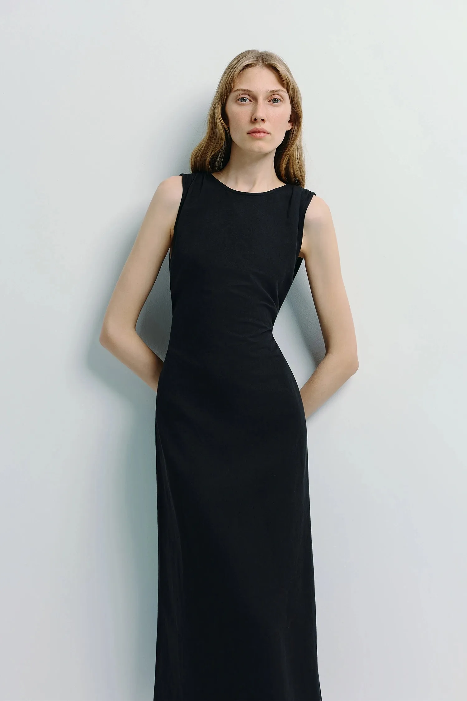 Antoine Tie Waist Midi Dress sold by Rue Sophie product image thumbnail 2