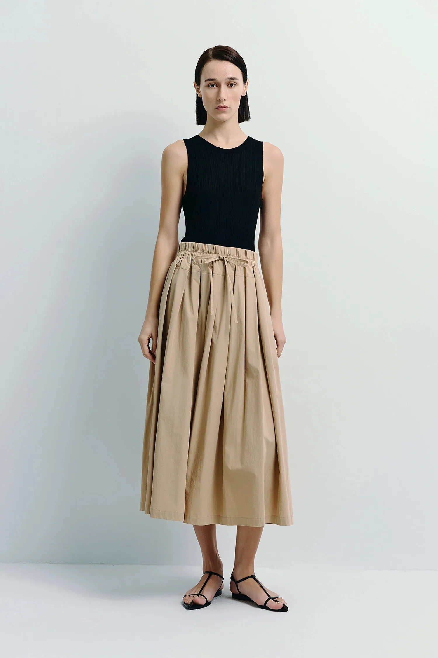 Panier Drawstring Waist Pleated Skirt sold by Rue Sophie product image thumbnail 2